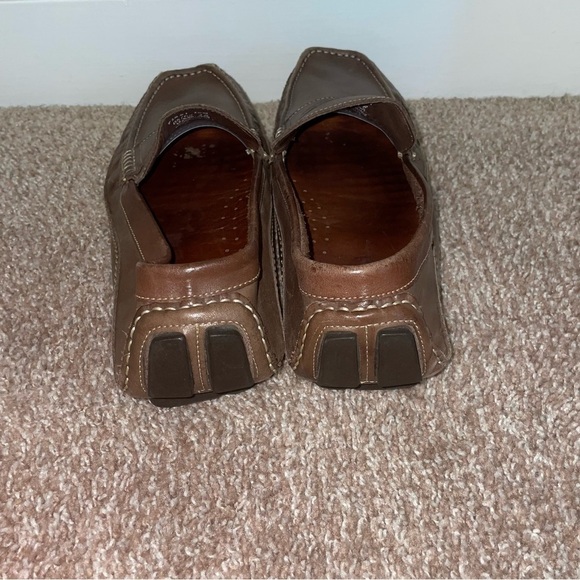 Clarks Driving Loafers Men\'s 12M Brown Leather Slip On Moccasin Shoes‎ 71281 main image 6